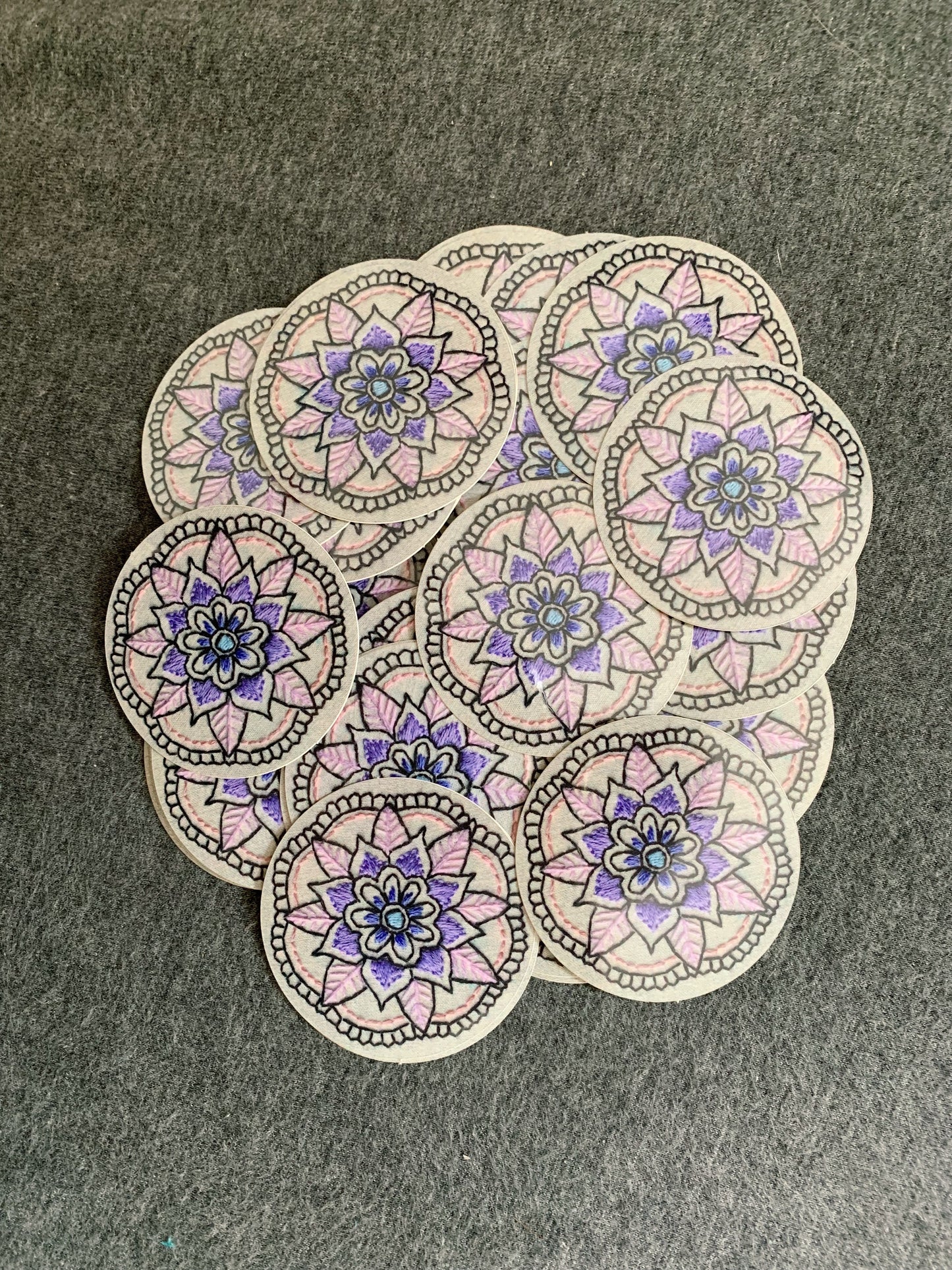 mandala embroidery sticker