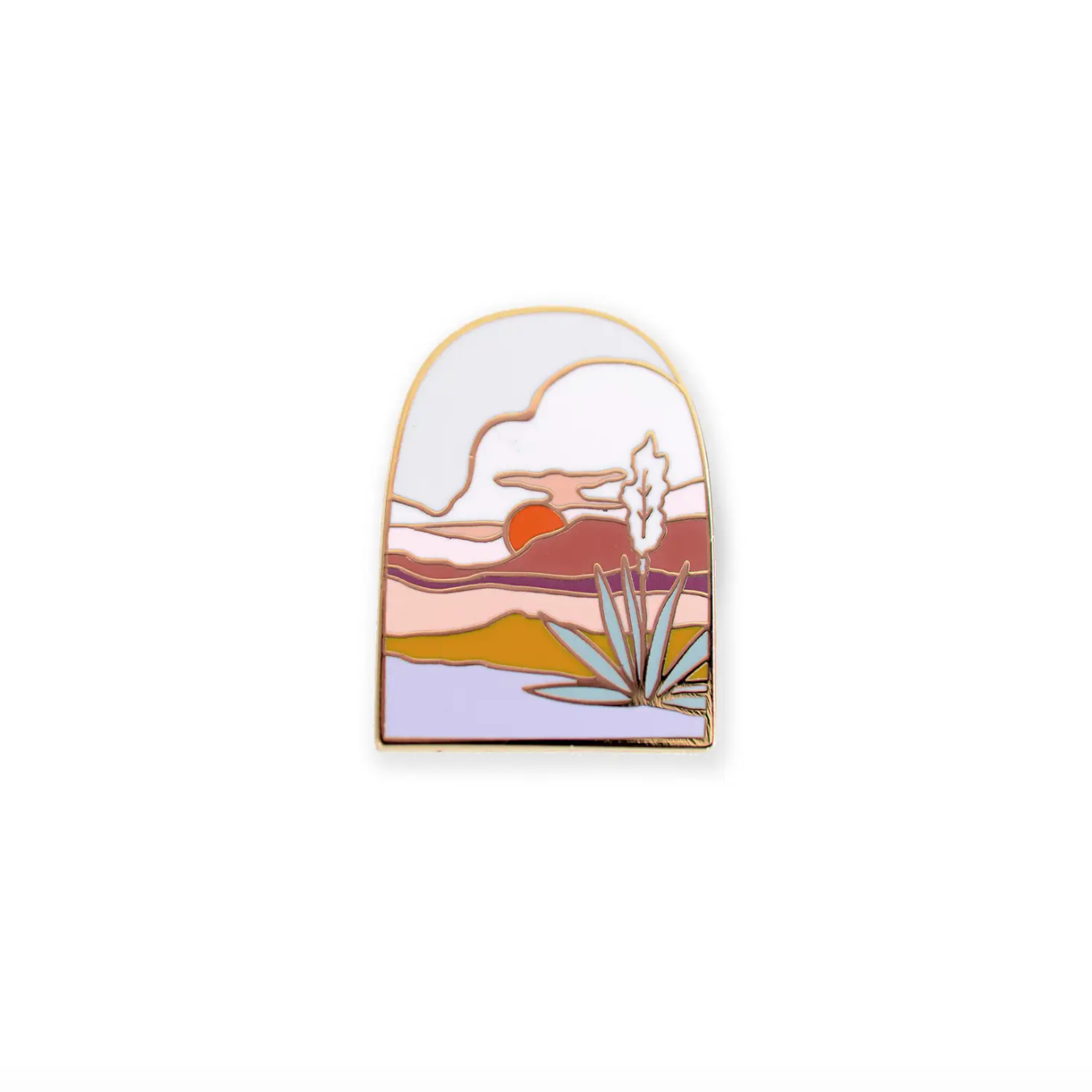 agave sunset enamel pin