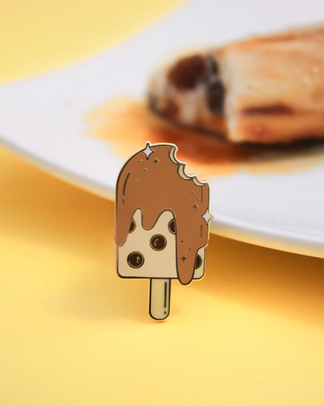boba popsicle enamel pin