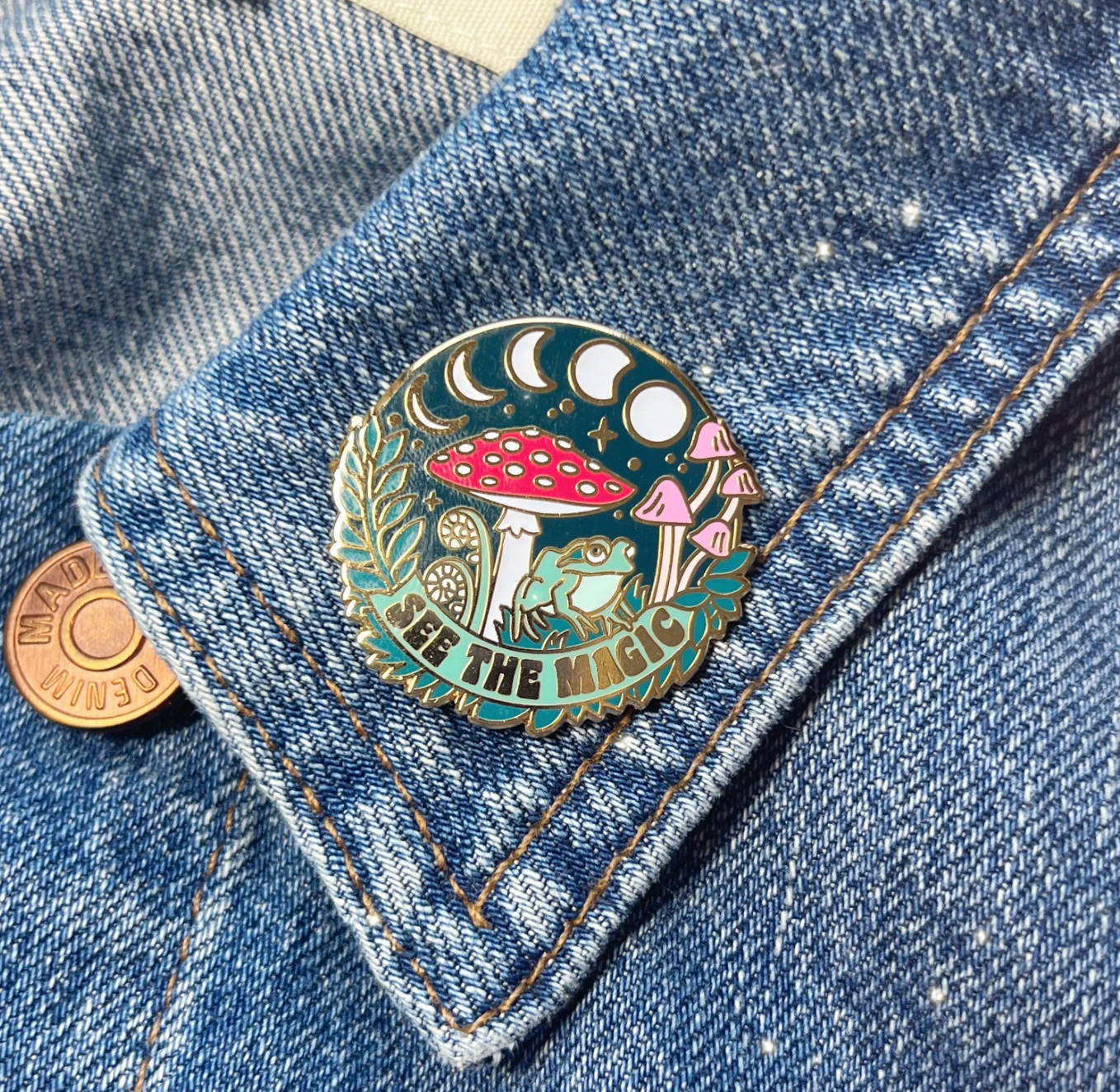see the magic enamel pin