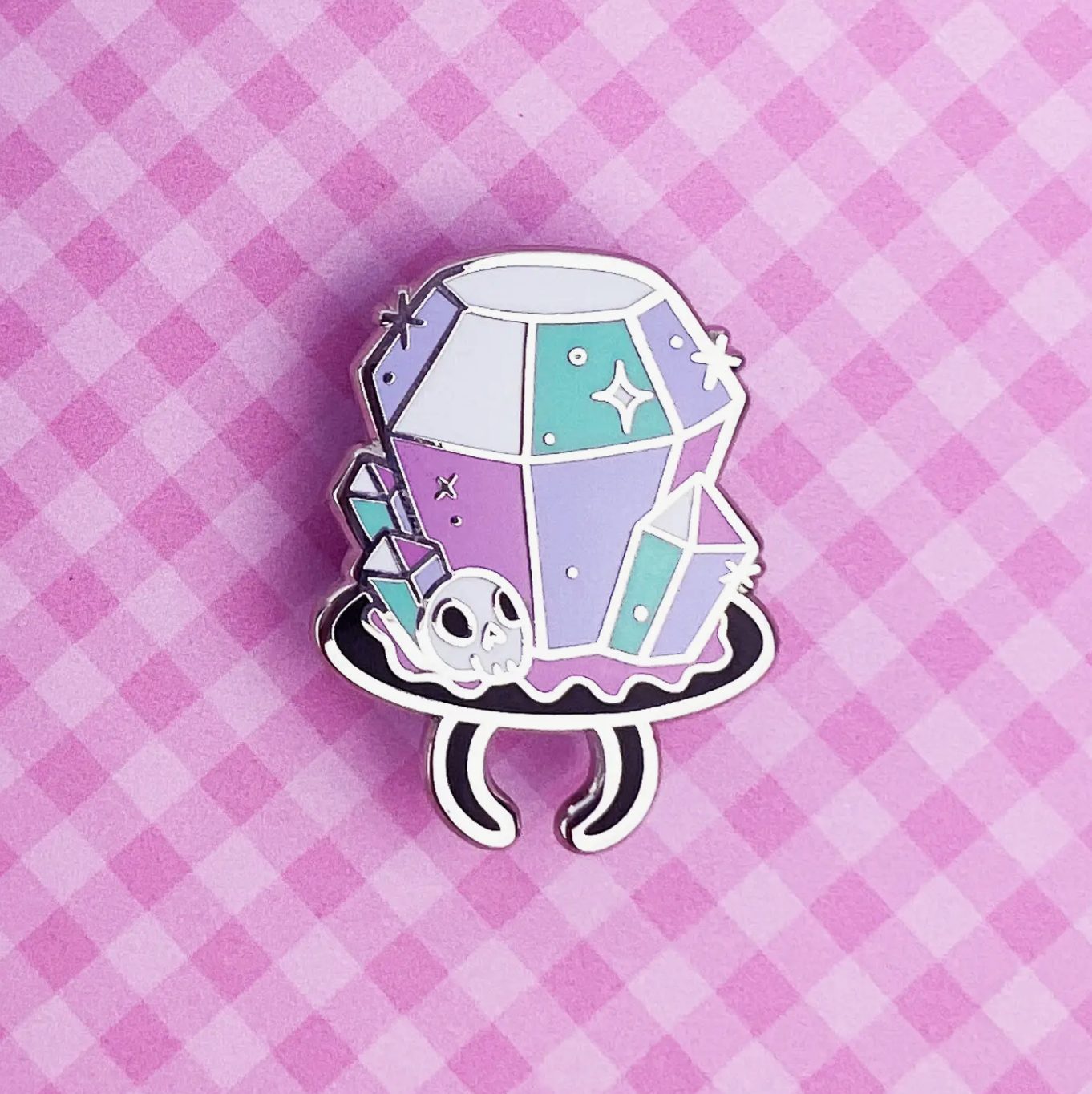 crystal pop enamel pin