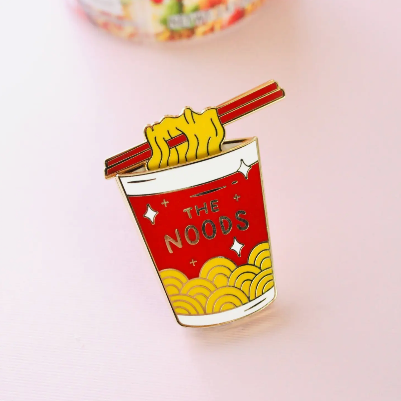 instant noods interactive enamel pin