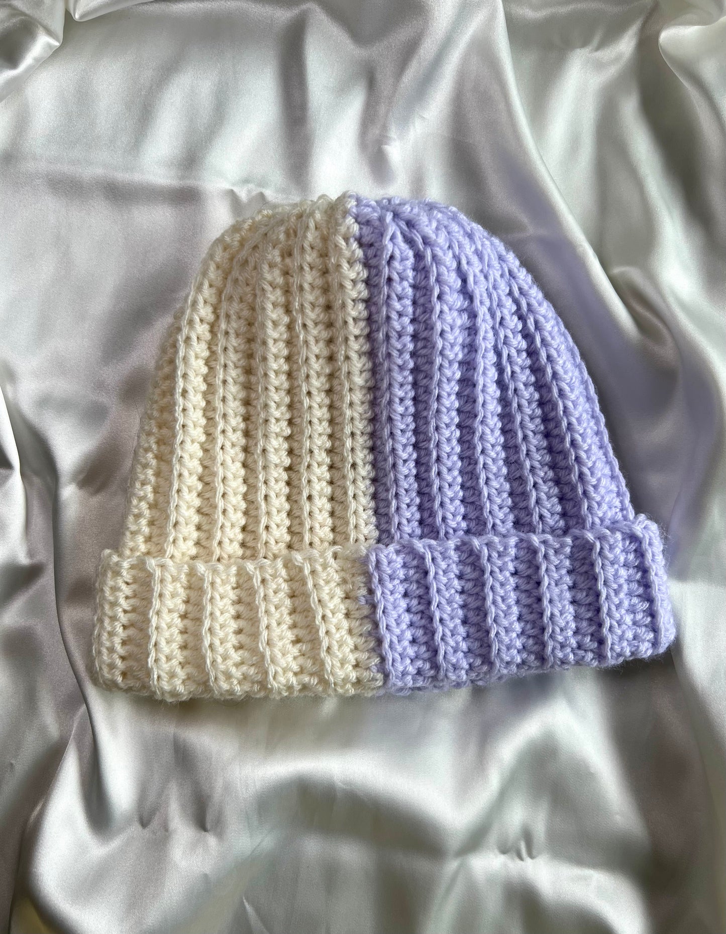 split color beanie