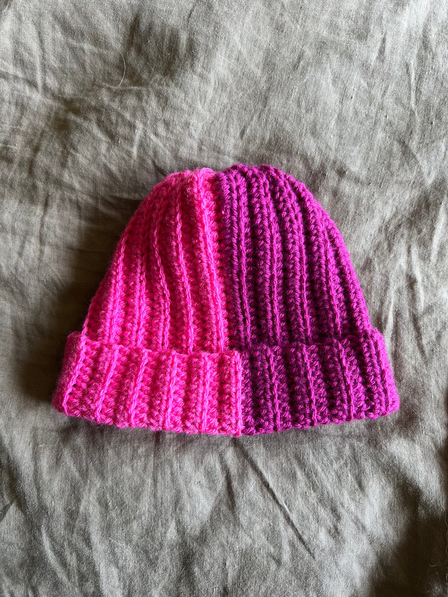 split color beanie
