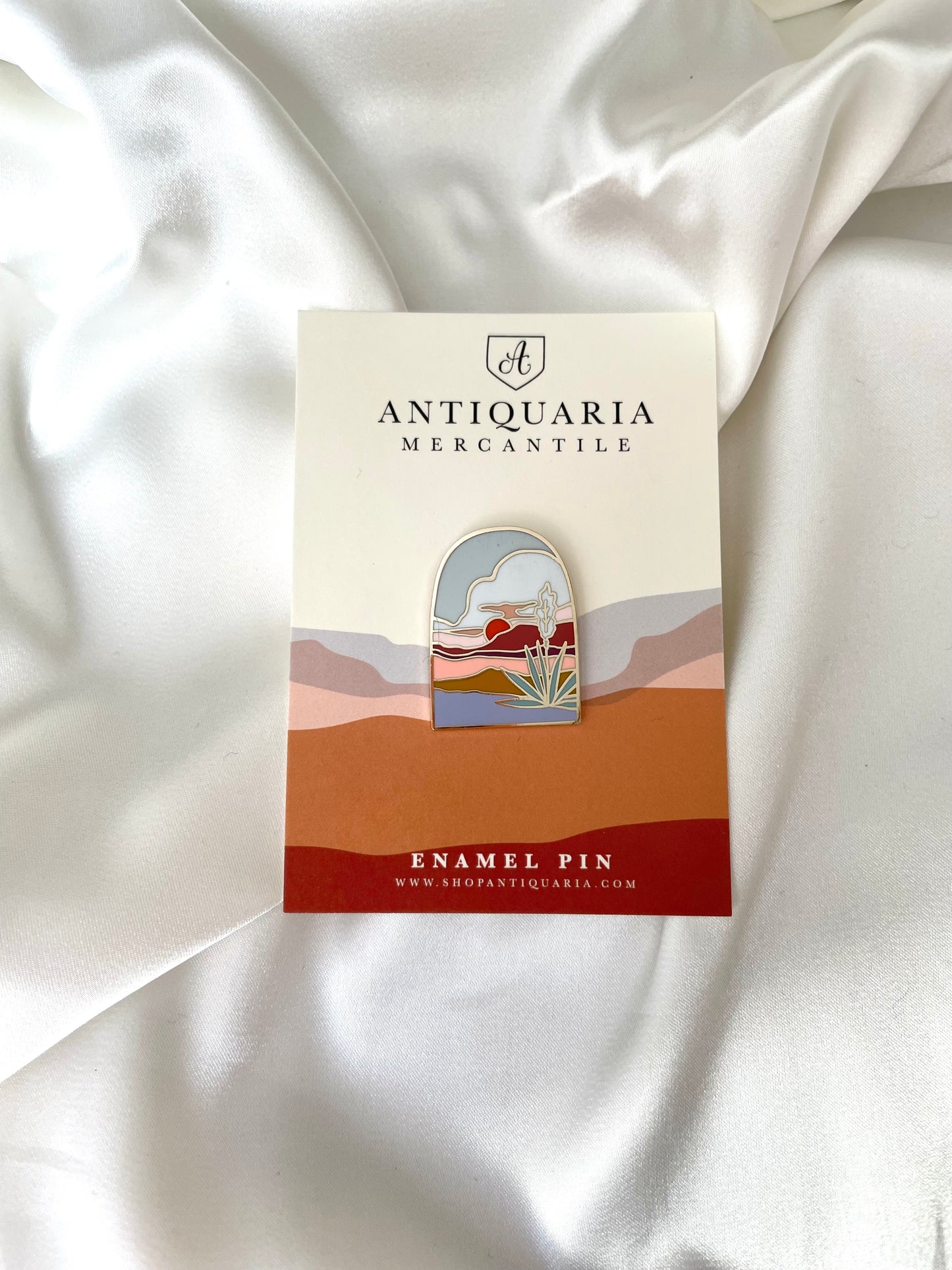 agave sunset enamel pin