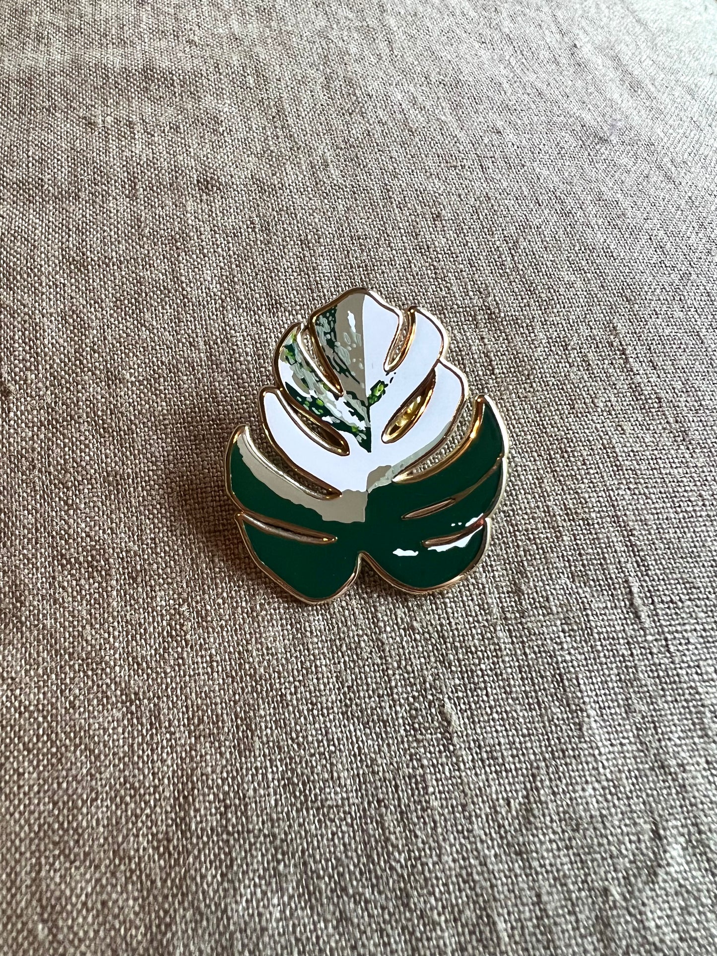 albo monstera enamel pin