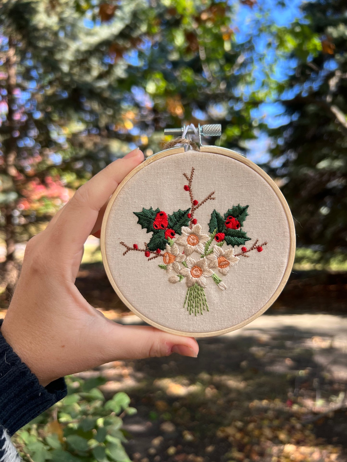 birth month embroidery wall hanging
