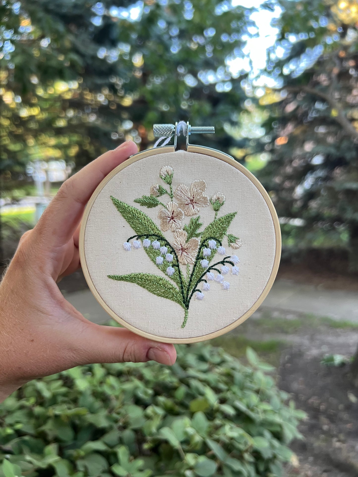 birth month embroidery wall hanging