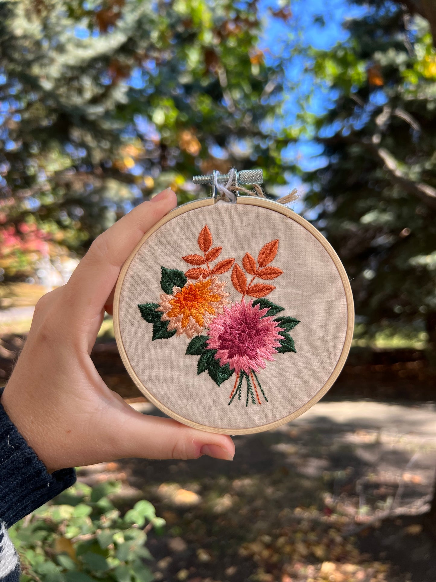 birth month embroidery wall hanging