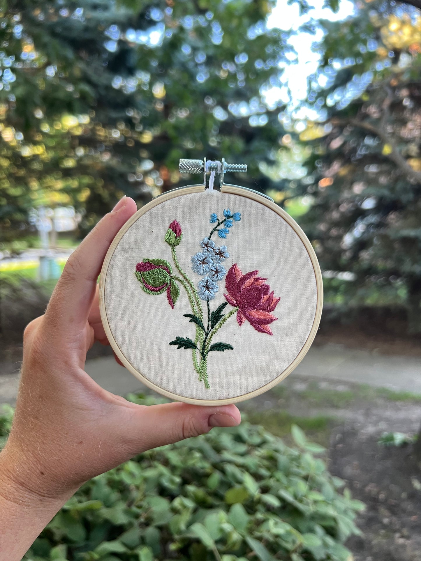 birth month embroidery wall hanging