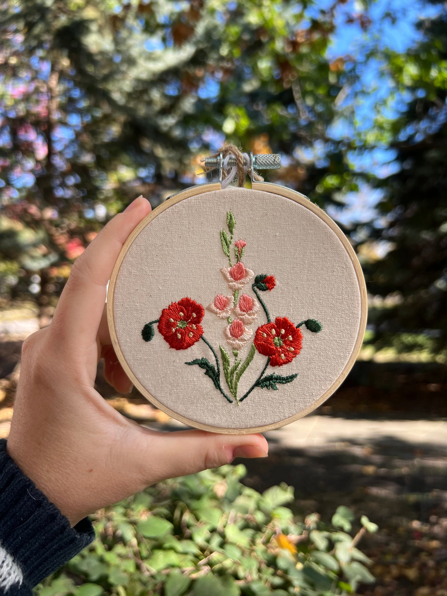 birth month embroidery wall hanging