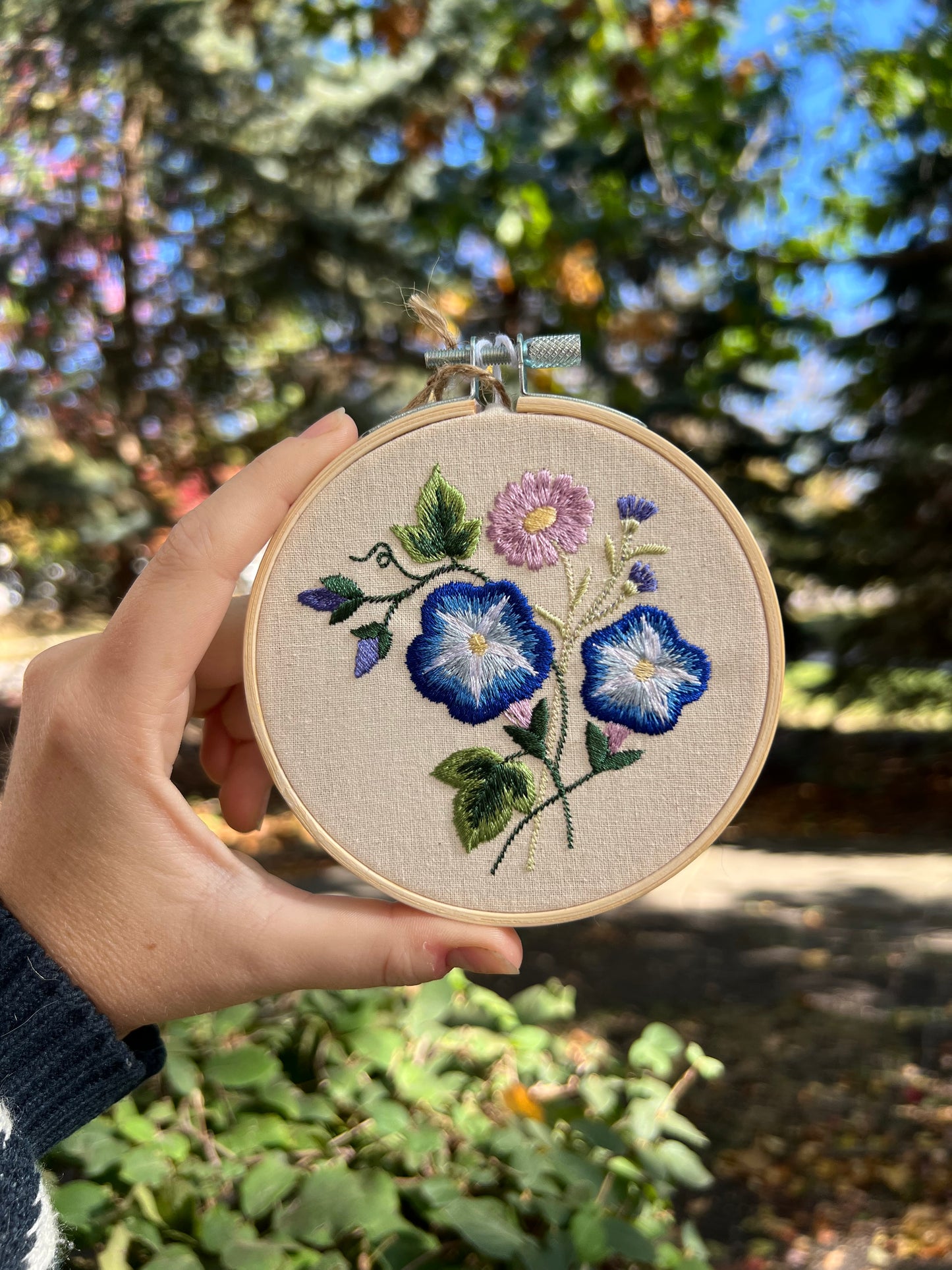 birth month embroidery wall hanging