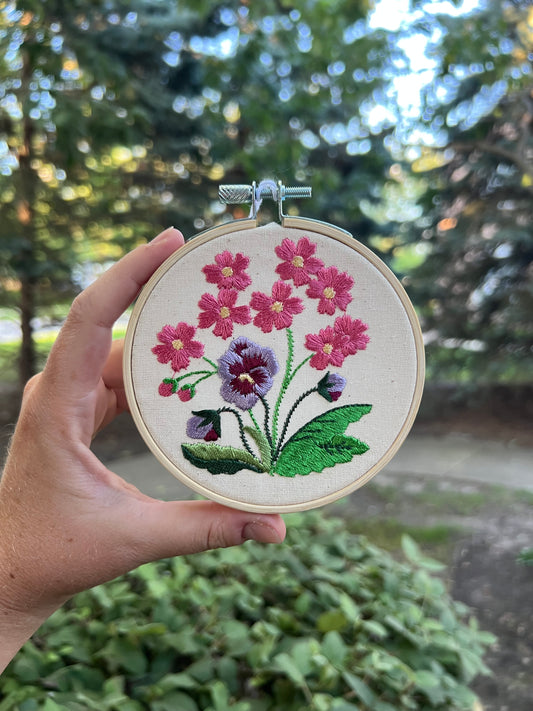 birth month embroidery wall hanging
