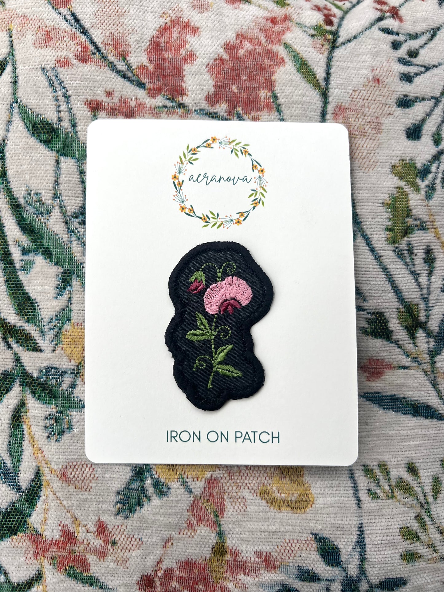 sweet pea upcycled jean patch