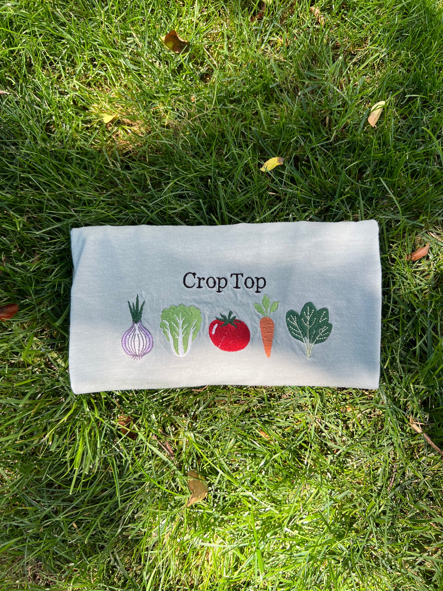 "crop top" vegetable gardening tee