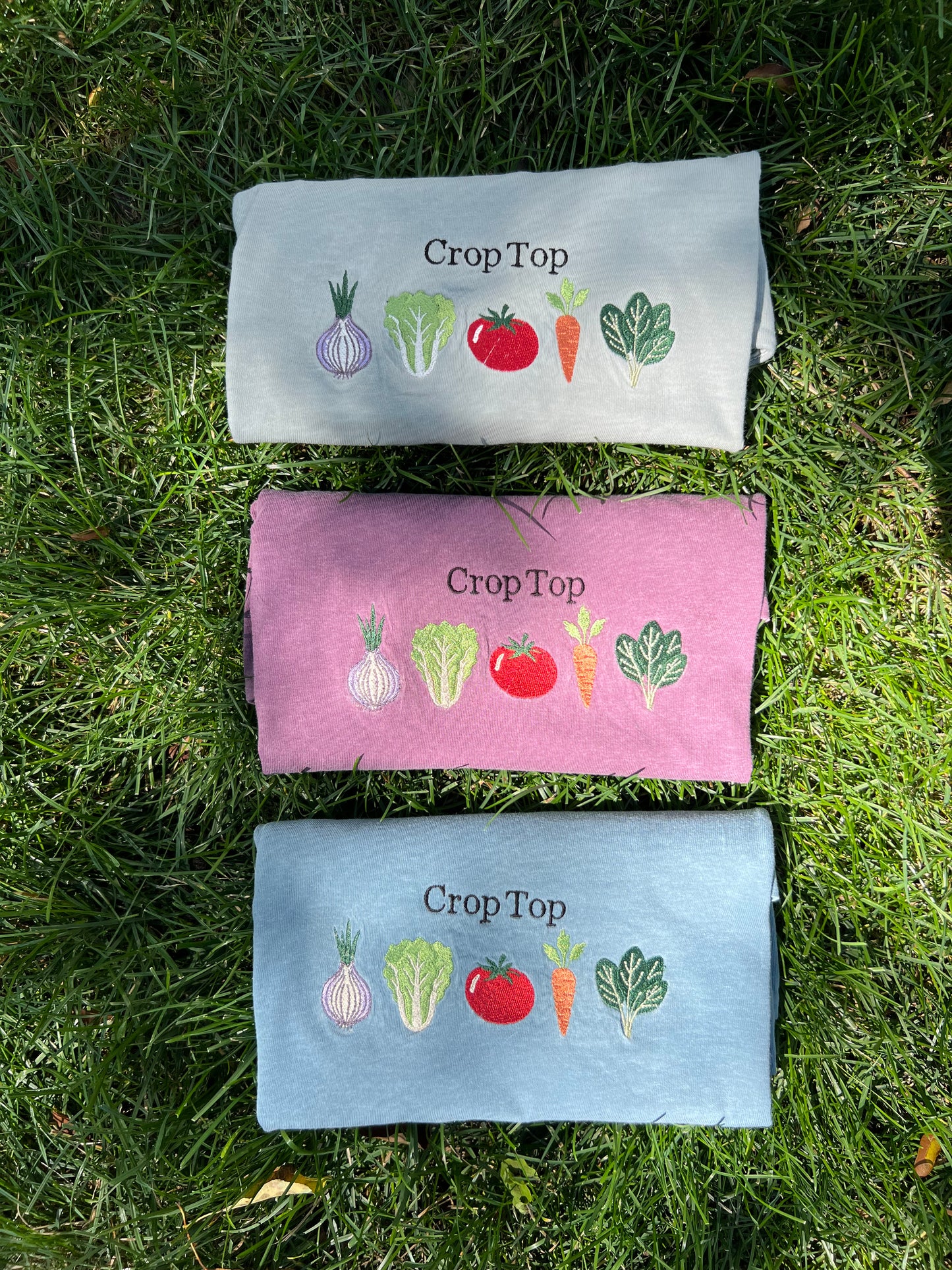 "crop top" vegetable gardening tee