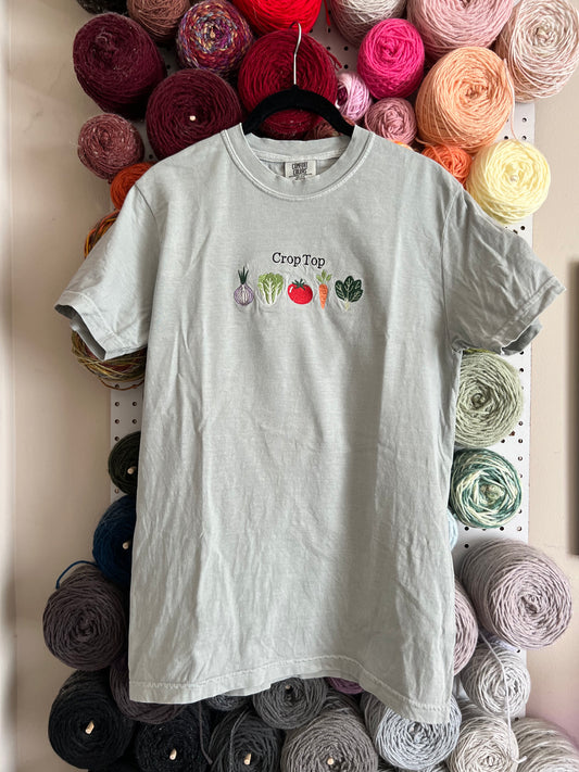 "crop top" vegetable gardening tee