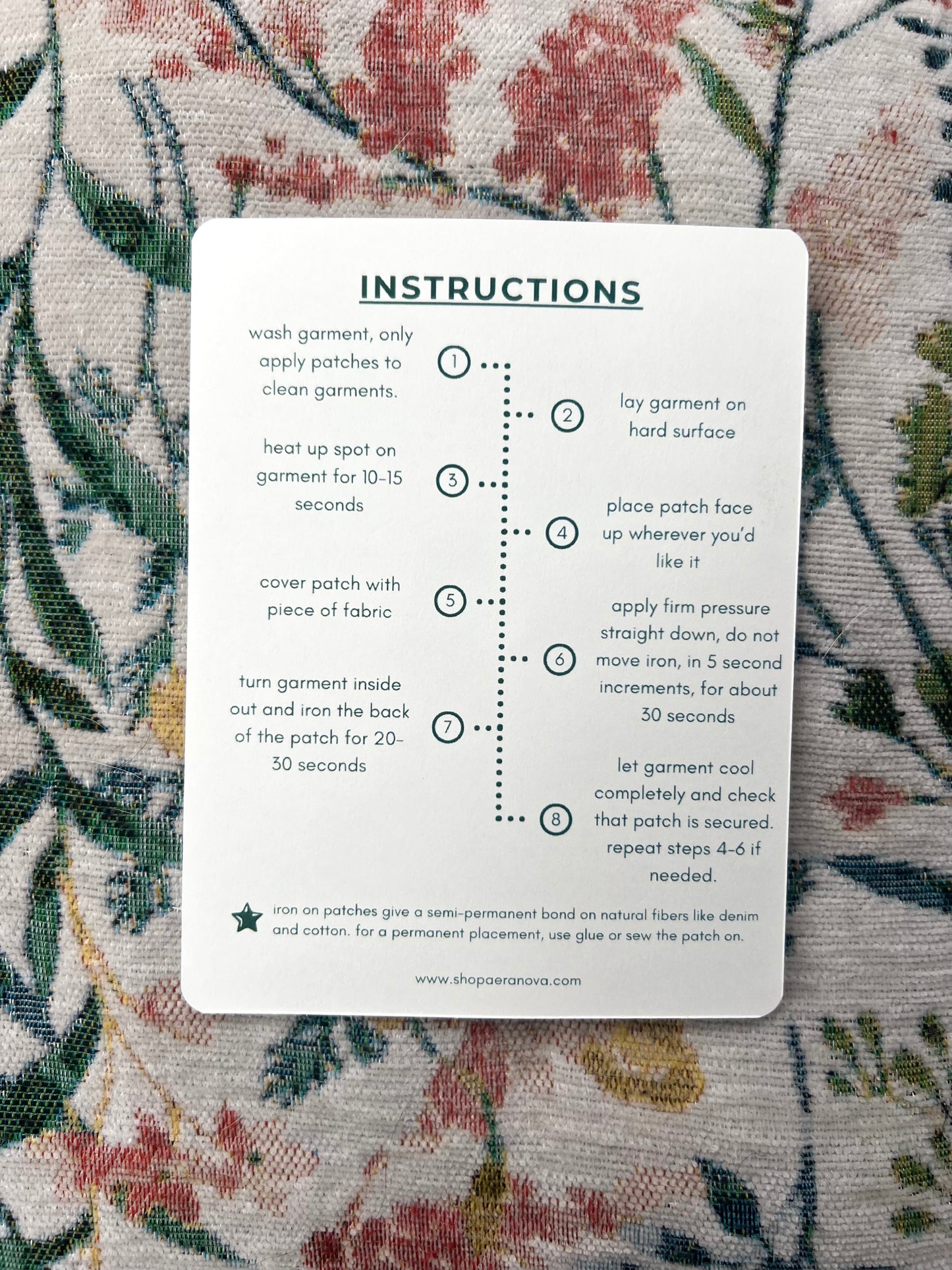 snowdrop upcycled jean patch