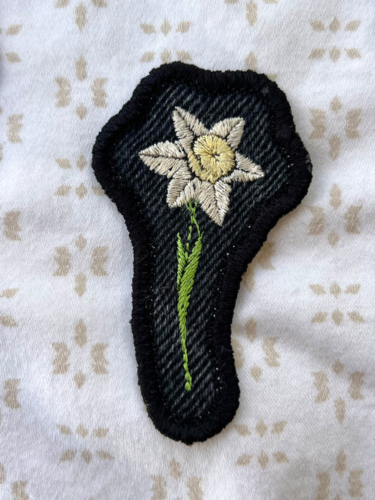 daffodil upcycled jean patch