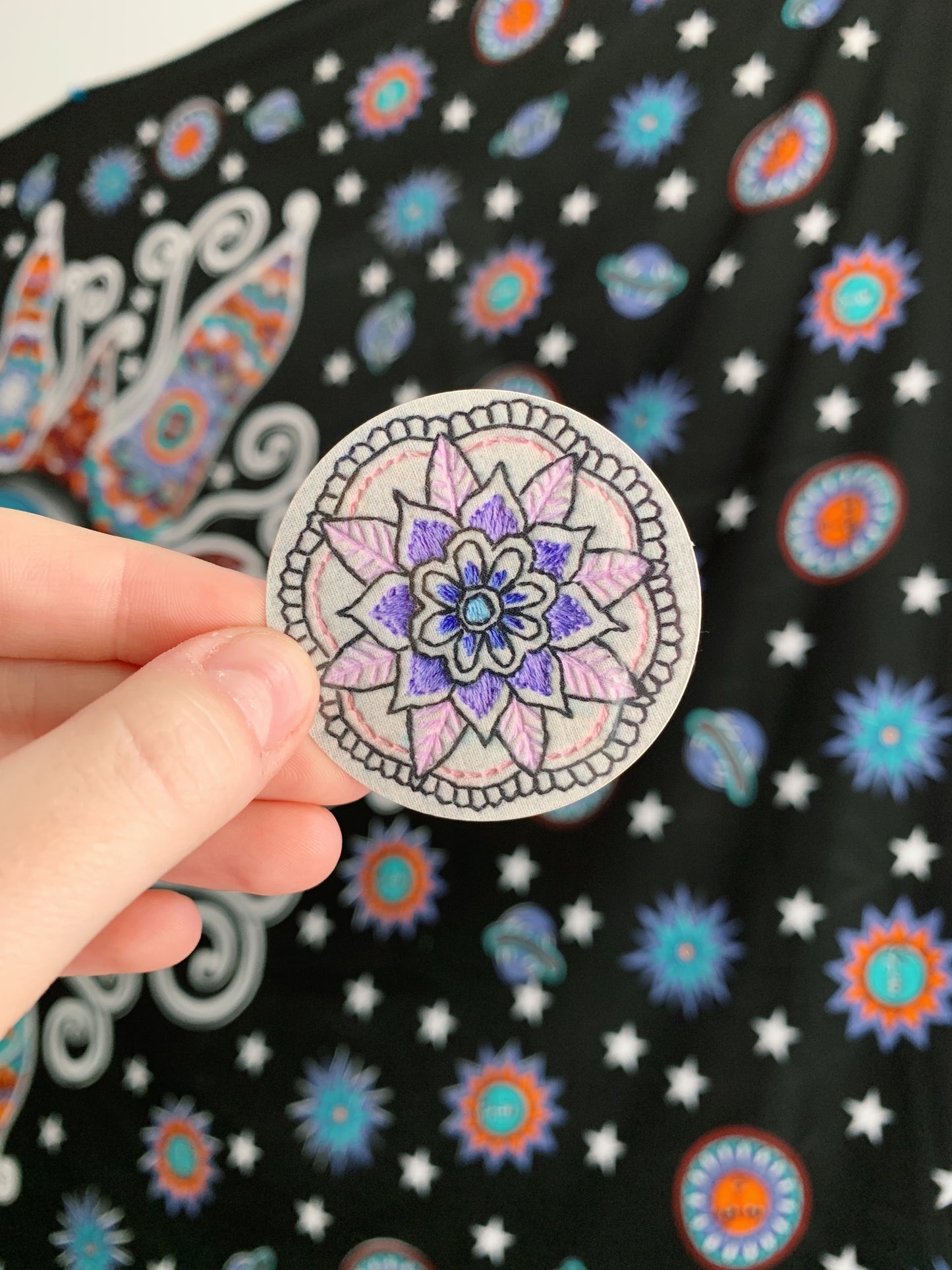 mandala embroidery sticker