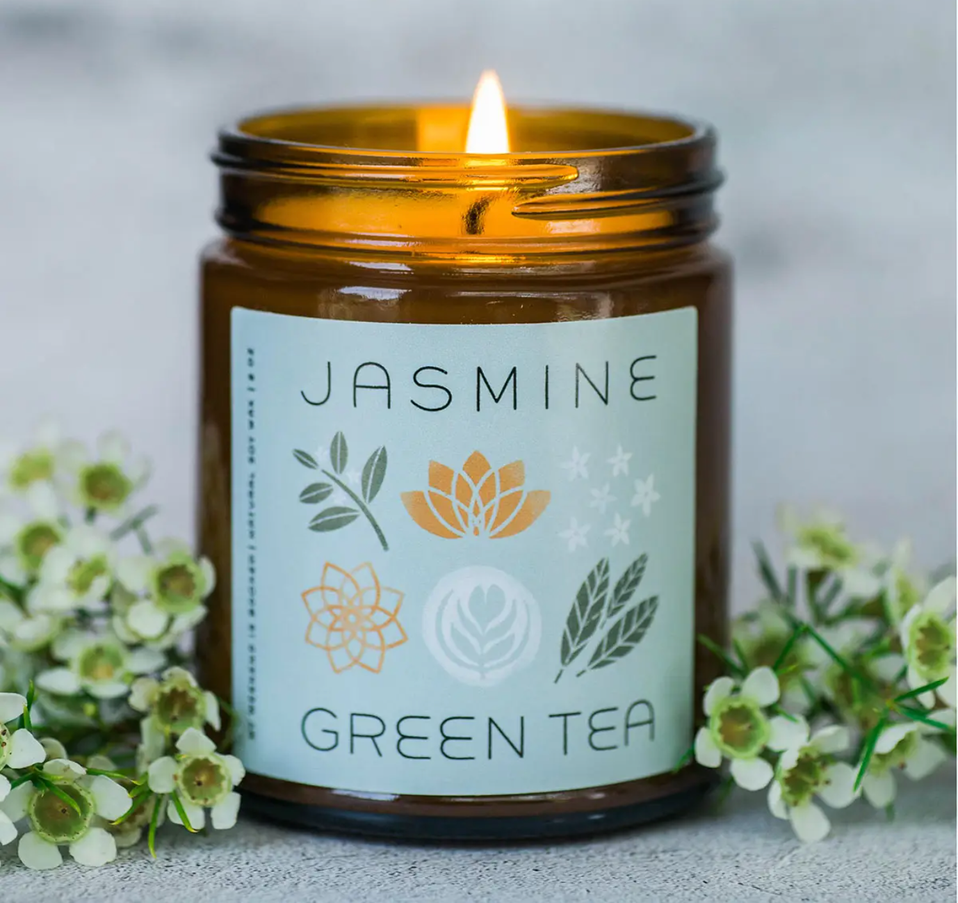 jasmine & green tea soy candle
