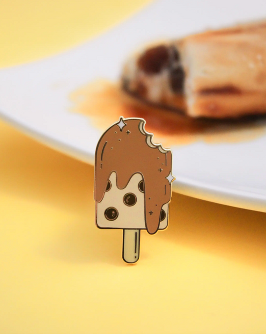 boba popsicle enamel pin