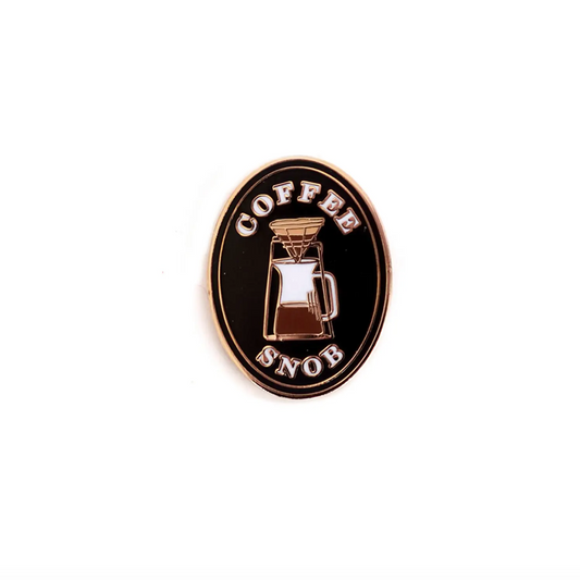 coffee snob enamel pin