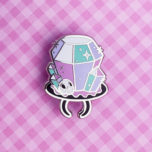 crystal pop enamel pin