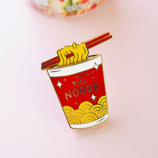 instant noods interactive enamel pin