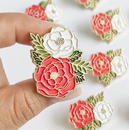 floral cluster enamel pin