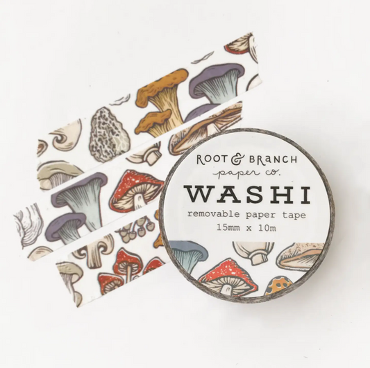 mushroom and fungi washi tape