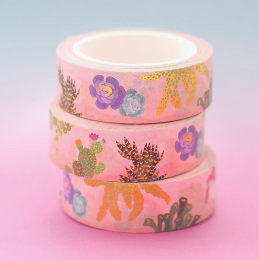 succulents and cacti washi tape