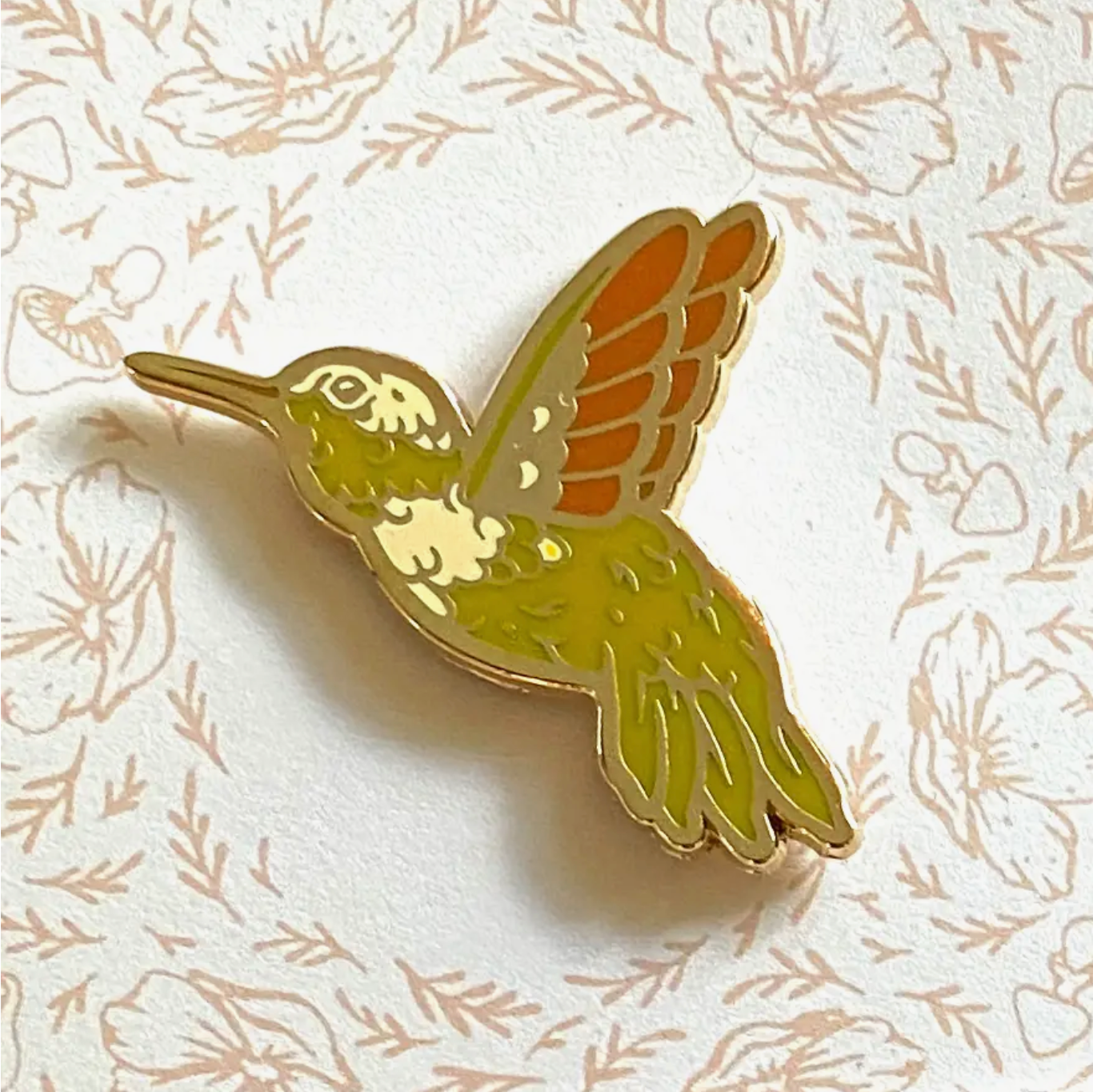 hummingbird enamel pin