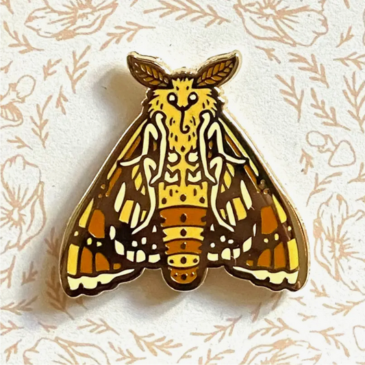 moth enamel pin