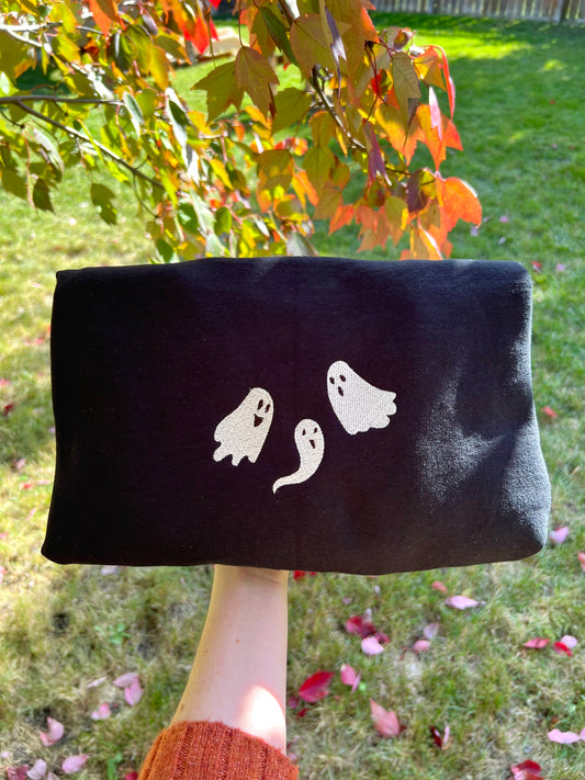 spooky trio embroidered crewneck