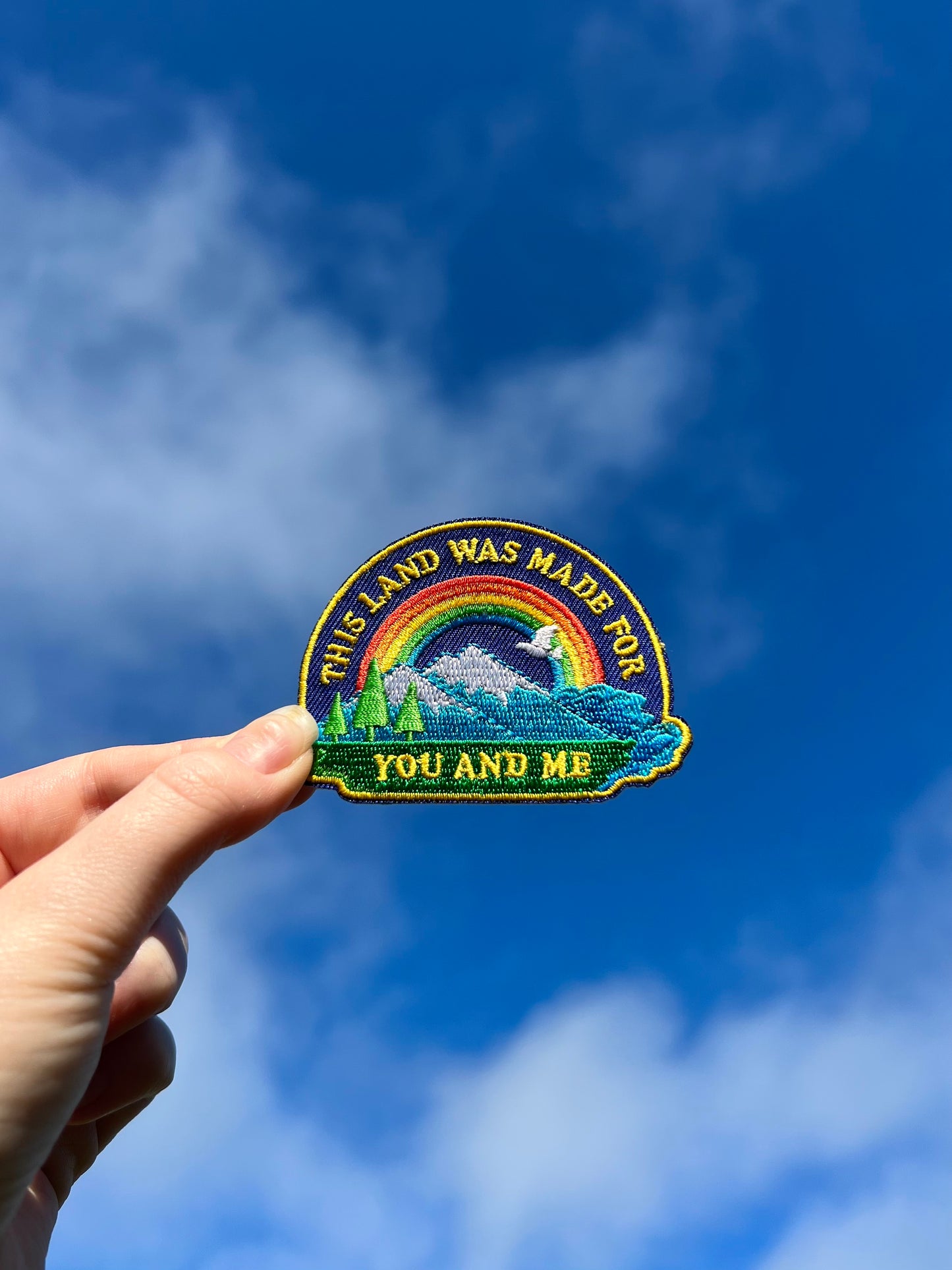 this land is your land embroidered patch