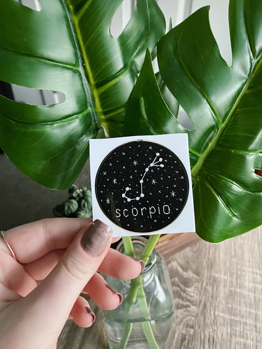 zodiac constellation embroidery sticker