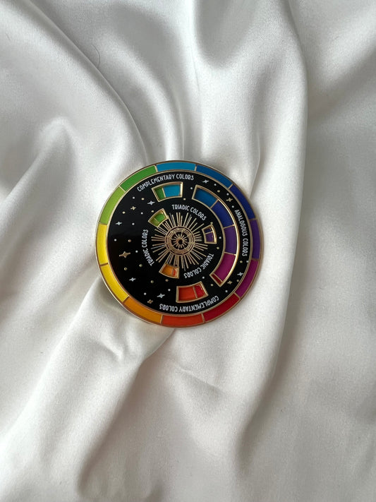 color wheel interactive enamel pin