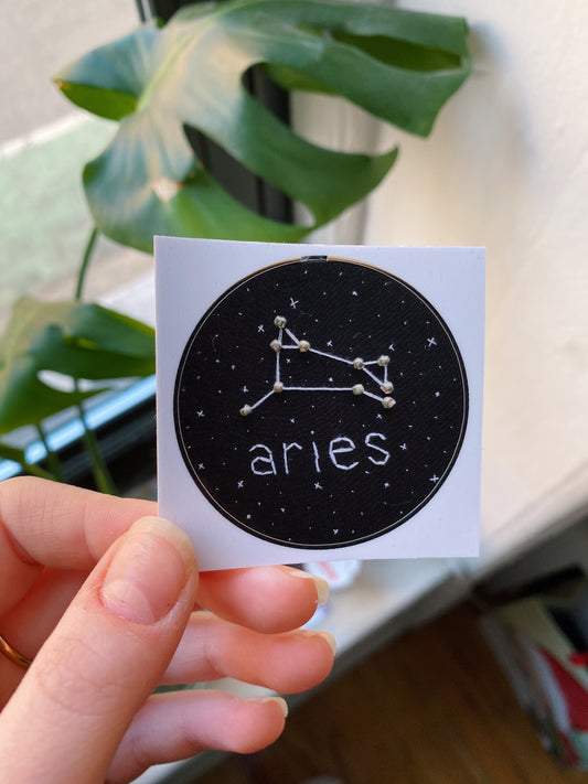 zodiac constellation embroidery sticker