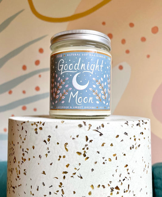 goodnight moon lavender soy candle