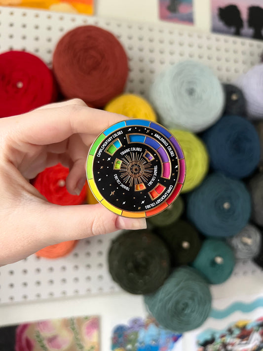 color wheel interactive enamel pin