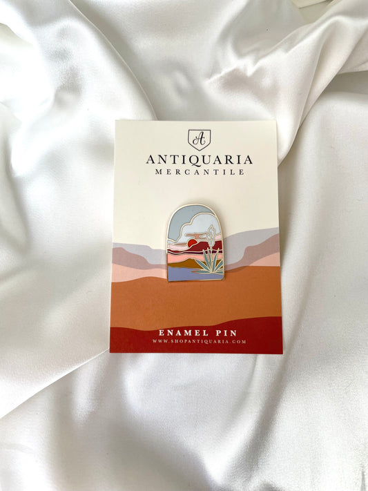 agave sunset enamel pin