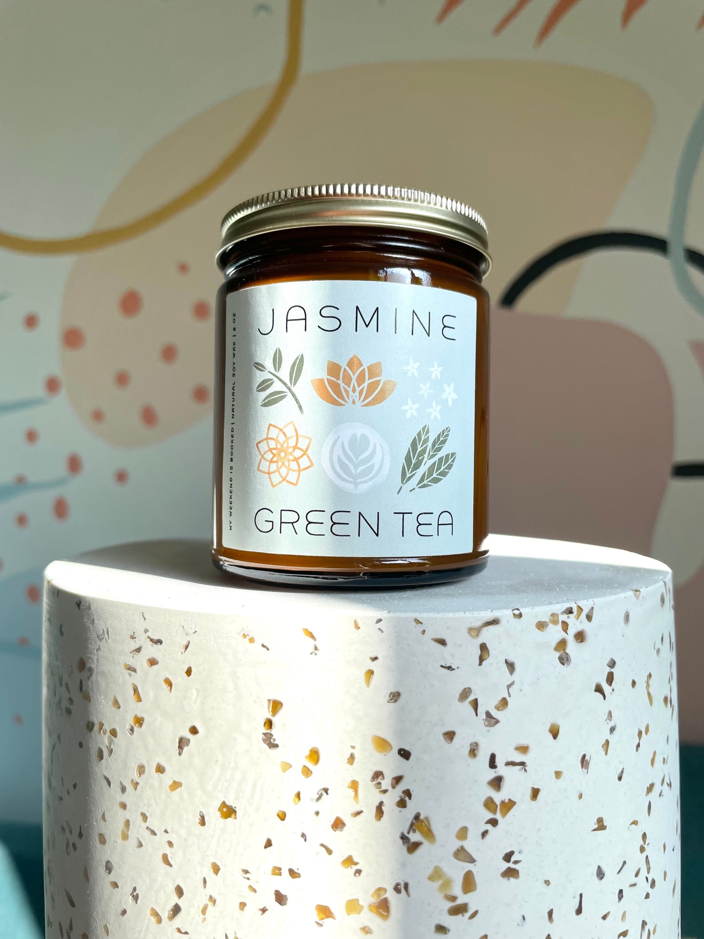 jasmine & green tea soy candle