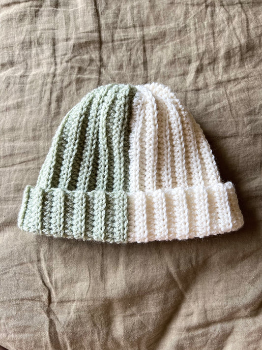 split color beanie