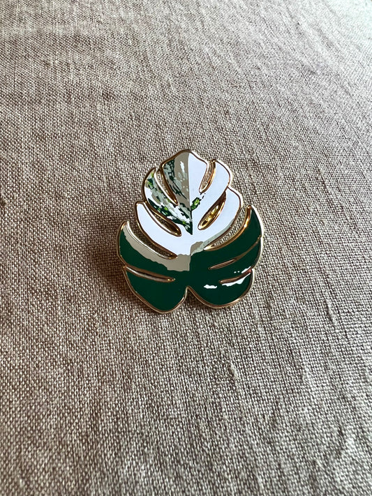 albo monstera enamel pin