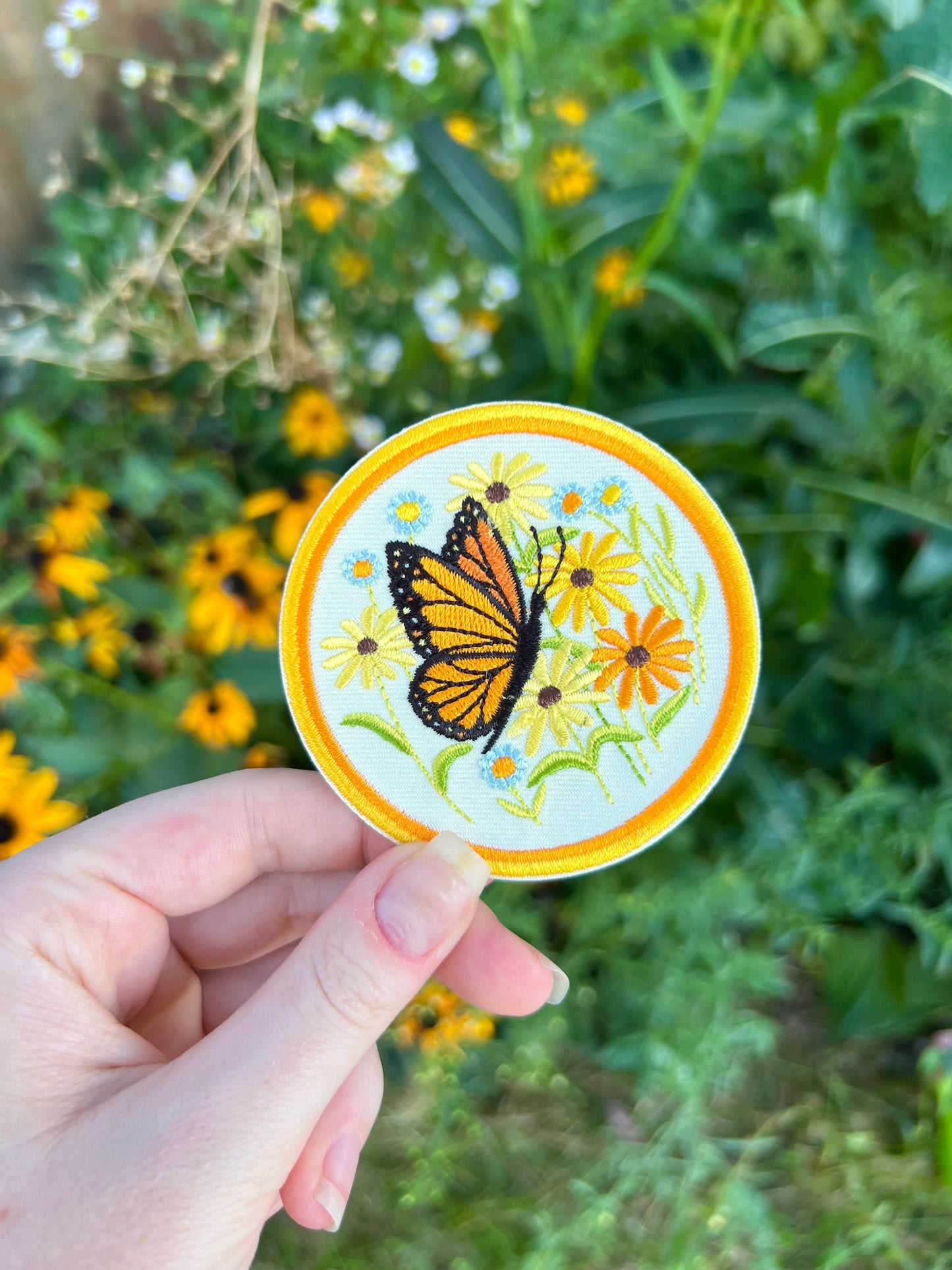 butterfly embroidered patch