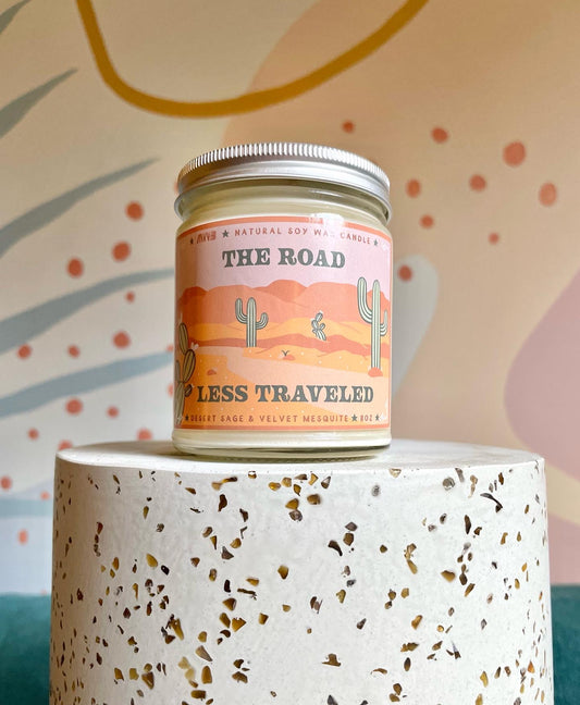 road less traveled soy candle