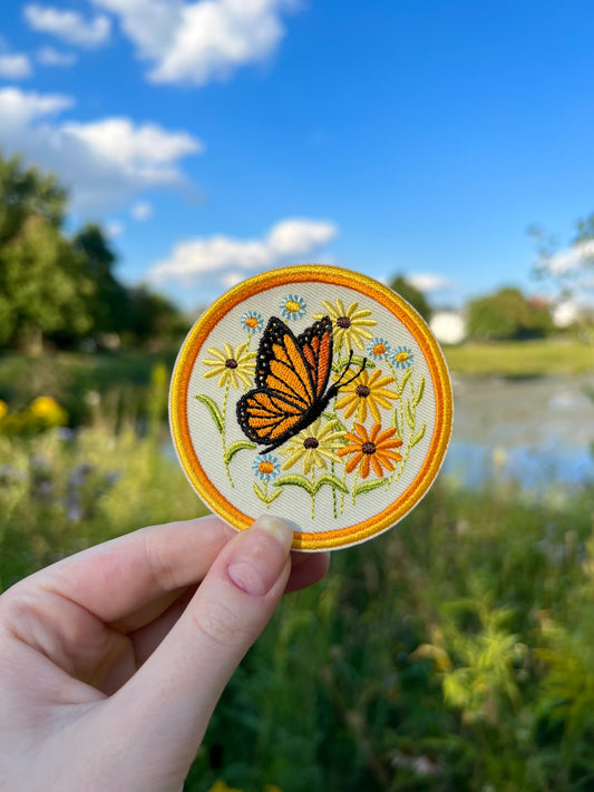 butterfly embroidered patch