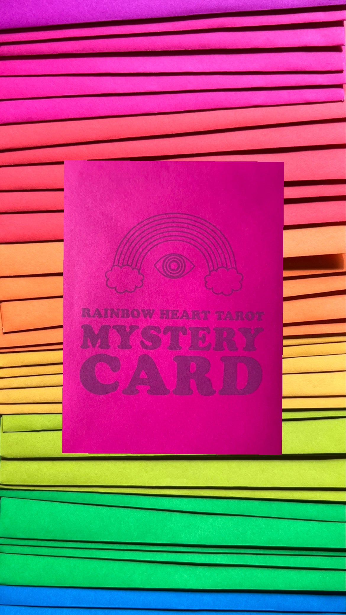 rainbow heart tarot mystery card