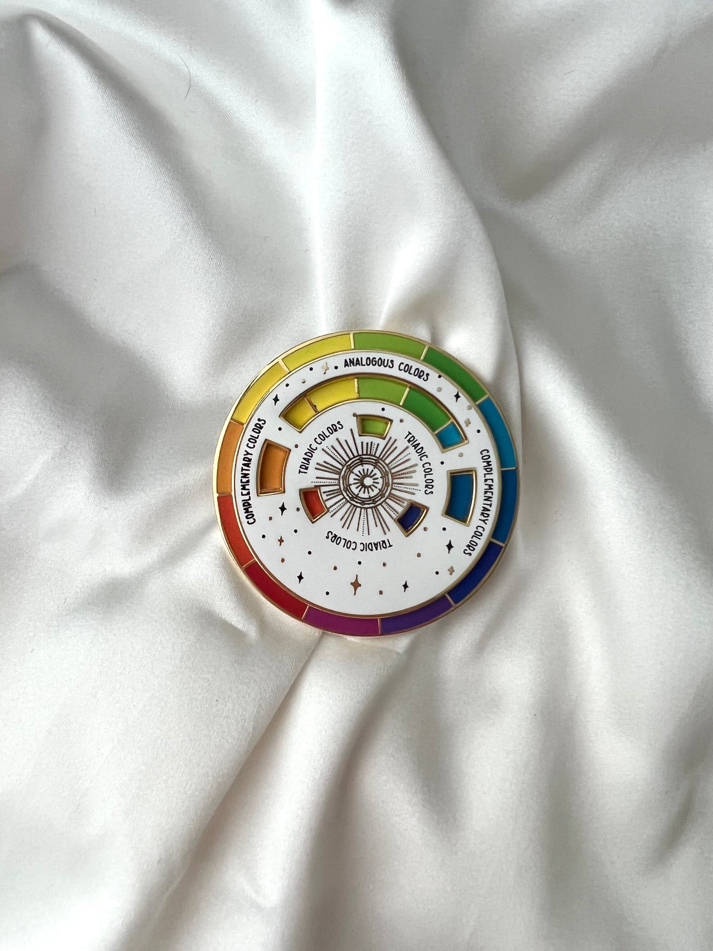 color wheel interactive enamel pin